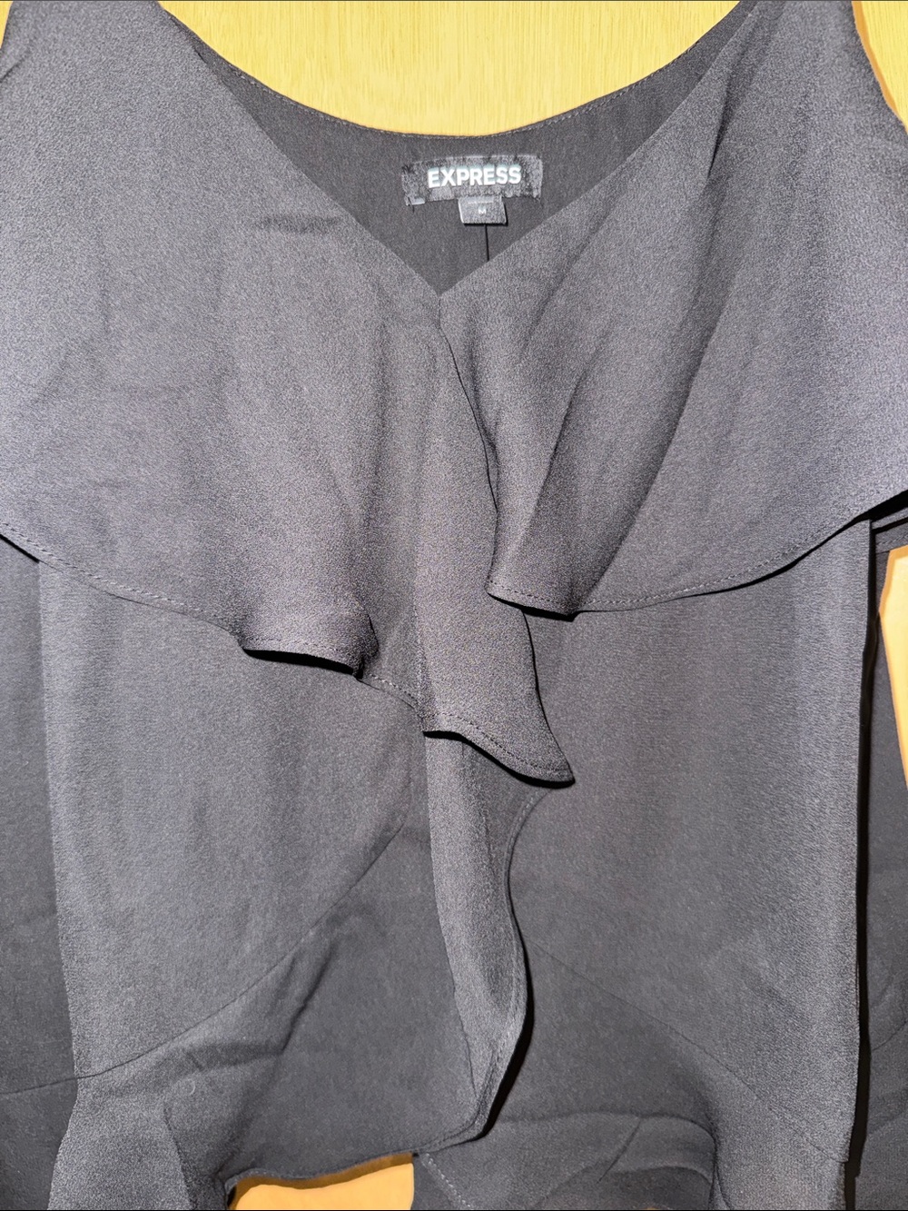 Express Black Ruffle Cami - Picture 3 of 4